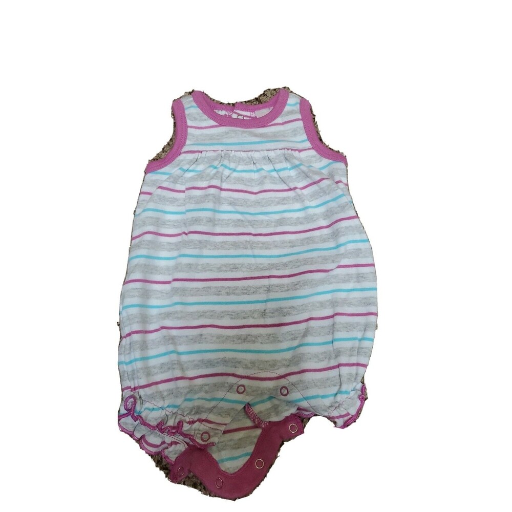 Girl's 0-3 month striped romper Old Navy summer